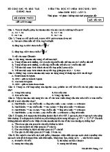 Đề kiểm tra học kì I môn Sinh học Lớp 12 - Mã đề 404 - Năm học 2018-2019 - Sở giáo dục và đào tạo Quảng Nam